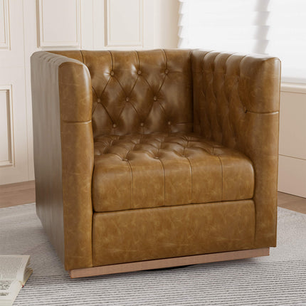 PU Leather 360 Swivel Accent Chair Set of 2