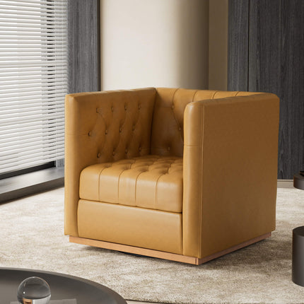 PU Leather 360 Swivel Accent Chair Set of 2