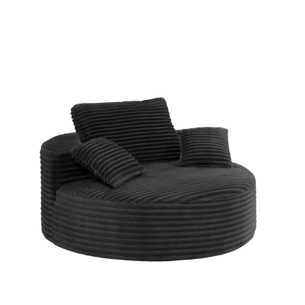 56.3" Oversized Round Chaise Lounge Sofa