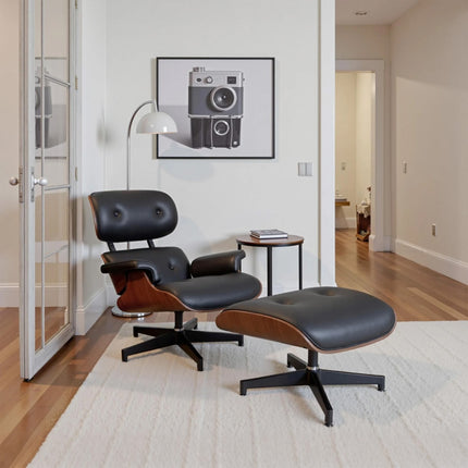 Real Leather Recliner Accent Chair