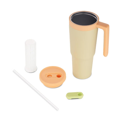 40oz Triple-Insulated Stainless Steel Tumbler with Straw & Infuser