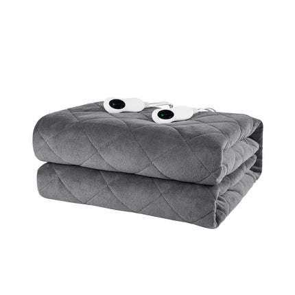 Full-Size Electric Heated Mattress Pad Coral Fleece 10 Heat Settings