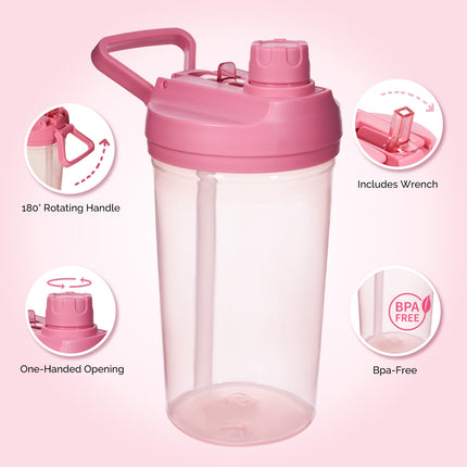 12oz BPA-Free Kids Water Bottle Leak-Proof with Straw & Handle