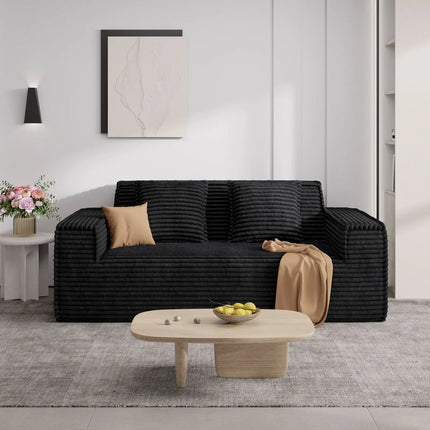 75” Cloud Corduroy Loveseat No Assembly Deep Seat Sofa