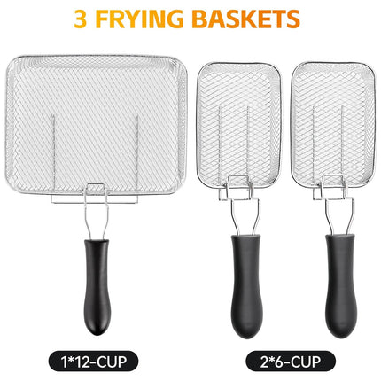 5L Deep Fryer with Basket Time & Temperature Control