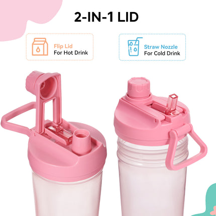 12oz BPA-Free Kids Water Bottle Leak-Proof with Straw & Handle