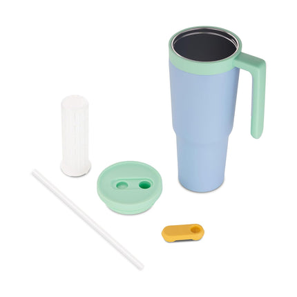 40oz Triple-Insulated Stainless Steel Tumbler with Straw & Infuser