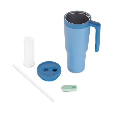 40oz Triple-Insulated Stainless Steel Tumbler with Straw & Infuser