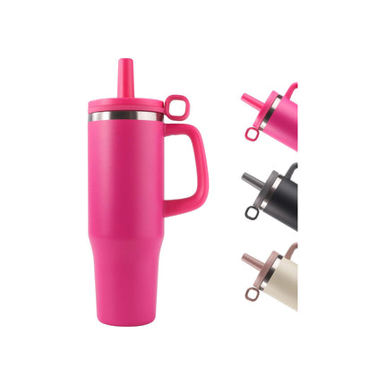 32oz Stainless Steel Water Bottle Insulated Leak-Proof with Straw & Handle
