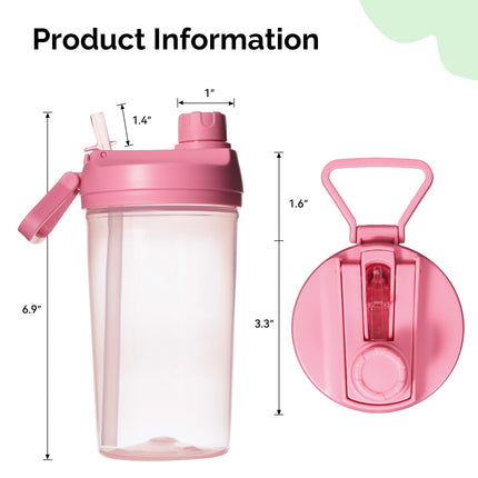12oz BPA-Free Kids Water Bottle Leak-Proof with Straw & Handle