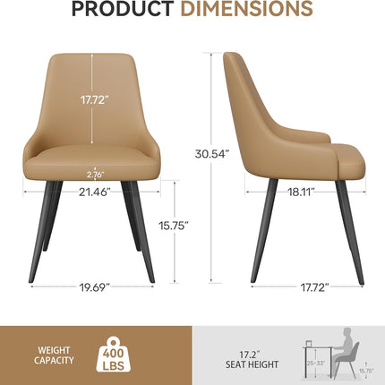 Modern Thick Cushion Dining Chairs Set of 6