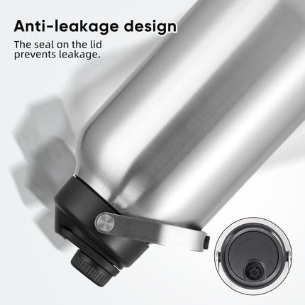 128oz Stainless Steel Insulated Water Jug Leak-Proof with Handle