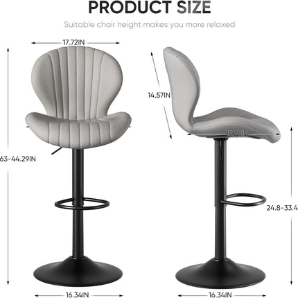 Swivel Bar Stools – High Back, Quick Assembly Set of 2
