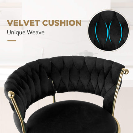 Velvet Swivel Adjustable Counter Height Bar Stools Set of 2