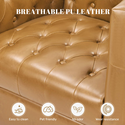 PU Leather 360 Swivel Accent Chair Set of 2