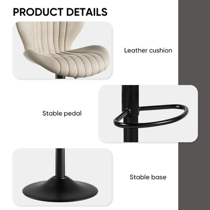 Swivel Bar Stools – High Back, Quick Assembly Set of 2