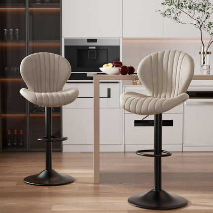 Swivel Bar Stools – High Back, Quick Assembly Set of 2