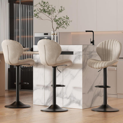 Swivel Bar Stools – High Back, Quick Assembly Set of 2