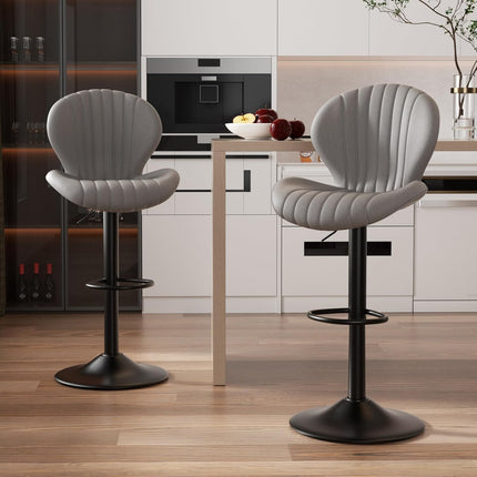 Swivel Bar Stools – High Back, Quick Assembly Set of 2
