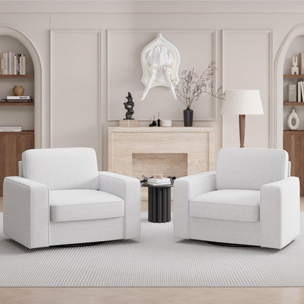360° Swivel Accent Chair – Mid-Century 36” Wide FSC-Certified