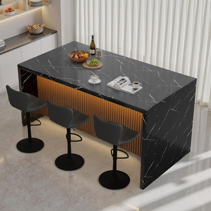 63" Large Modern Rectangle Dining Table for 4-6 People
