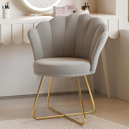 Modern Accent Chair – Petal Back Gold Metal Legs 130kg Capacity