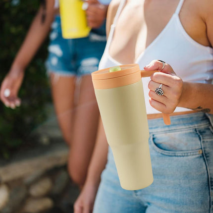 40oz Triple-Insulated Stainless Steel Tumbler with Straw & Infuser