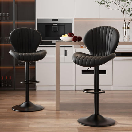 Swivel Bar Stools – High Back, Quick Assembly Set of 2
