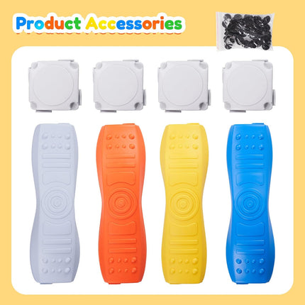 8-Piece Non-Slip Balance Beam Stepping Stones Plastic Indoor/Outdoor Play