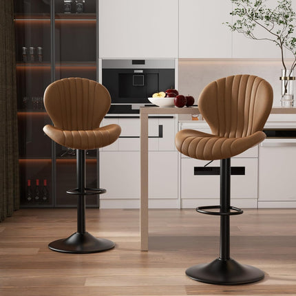 Swivel Bar Stools – High Back, Quick Assembly Set of 2
