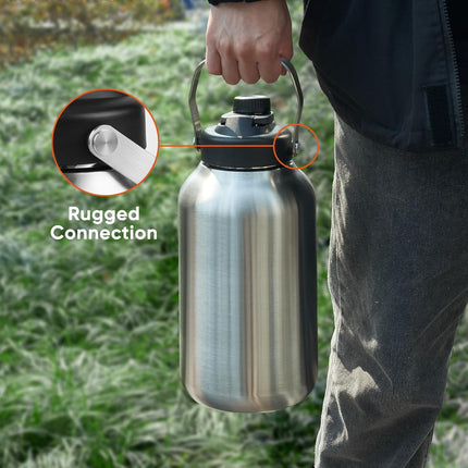 128oz Stainless Steel Insulated Water Jug Leak-Proof with Handle