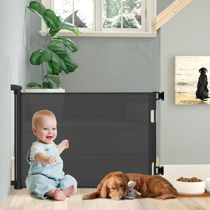 Adjustable 0-180cm Safety Gate for Stairs Doors Pets & Kids