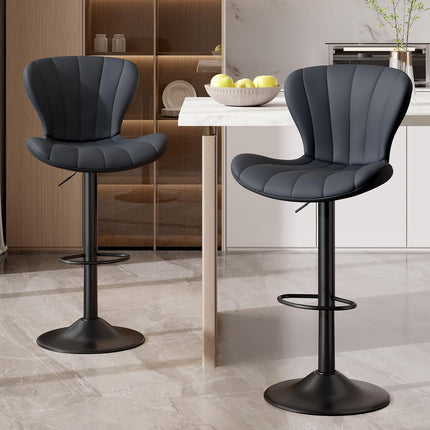 Swivel Bar Stools – High Back, Quick Assembly Set of 2