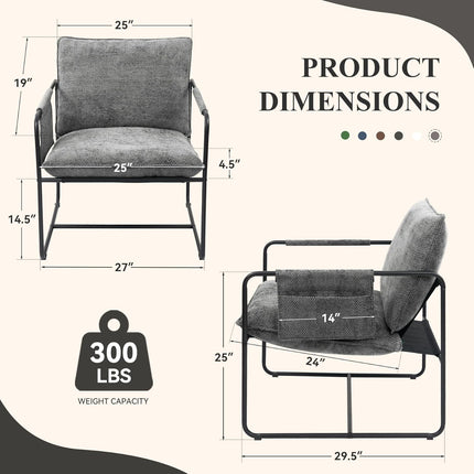 Upholstered Living Room Chairs with Cushions