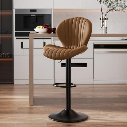 Swivel Bar Stools – High Back, Quick Assembly Set of 2
