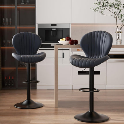 Swivel Bar Stools – High Back, Quick Assembly Set of 2
