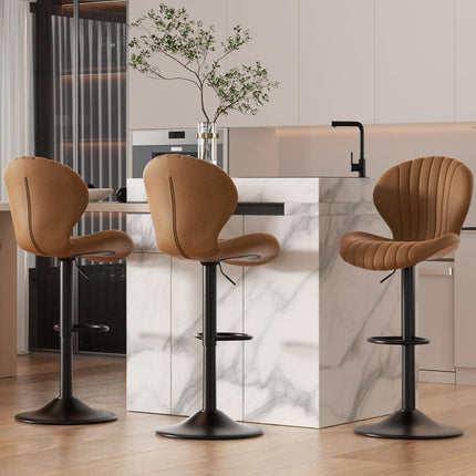 Swivel Bar Stools – High Back, Quick Assembly Set of 2