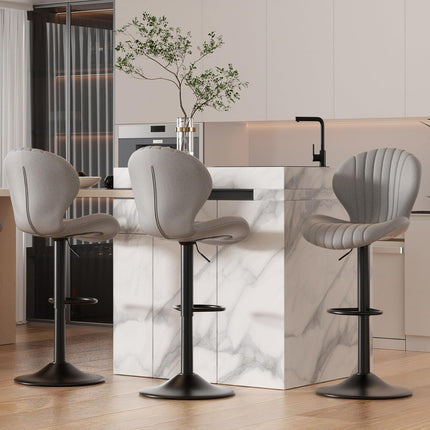 Swivel Bar Stools – High Back, Quick Assembly Set of 2