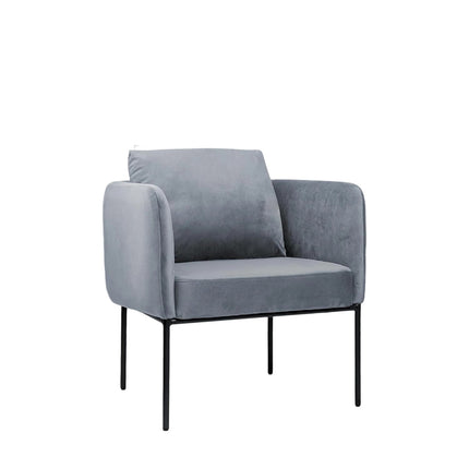 Modern Accent Chair – Soft Back, Metal Frame, Upholstered