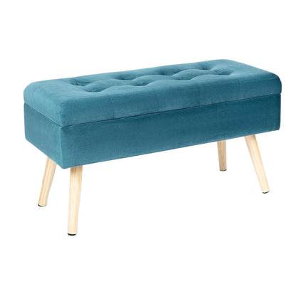 Storage Ottoman Bench – Upholstered, Safety Hinge, for Bedroom
