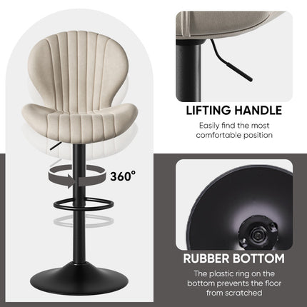 Swivel Bar Stools – High Back, Quick Assembly Set of 2