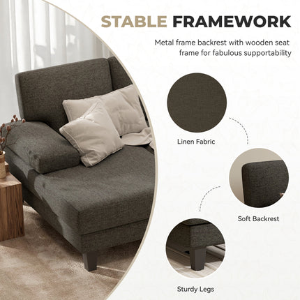 U-Shaped Sectional Sofa – Modular Double Chaise Sleeper Lounge
