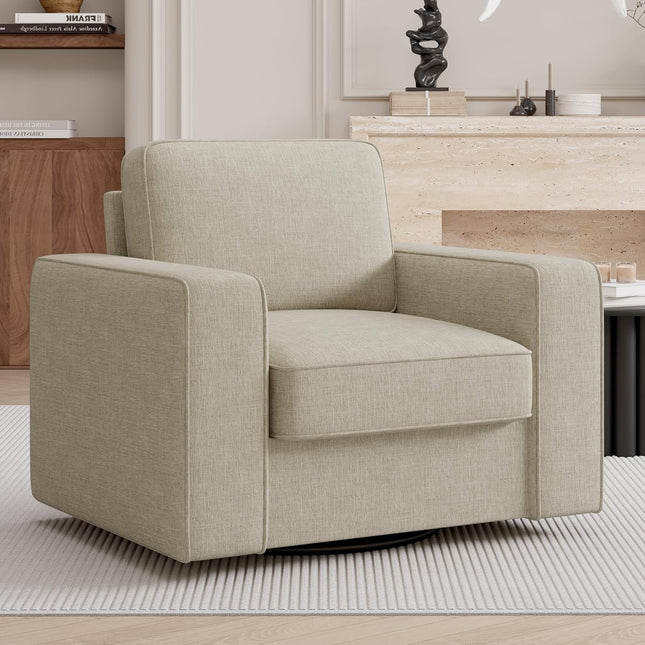 360° Swivel Accent Chair – Mid-Century 36” Wide FSC-Certified