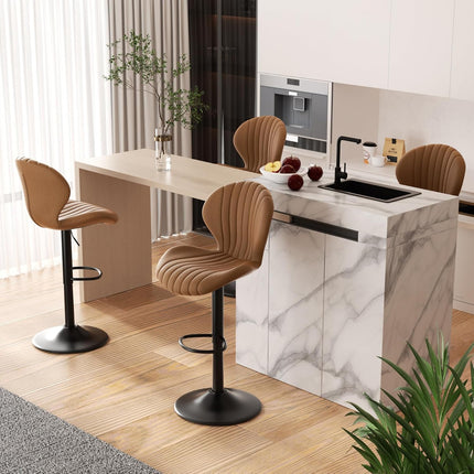 Swivel Bar Stools – High Back, Quick Assembly Set of 2