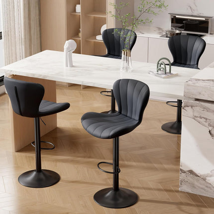 Swivel Bar Stools – High Back, Quick Assembly Set of 2