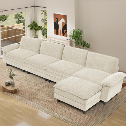 118" Modular Comfy Cloud Sectional Sofa