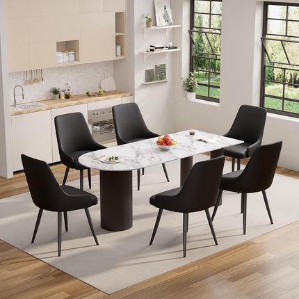 Modern Thick Cushion Dining Chairs Set of 6