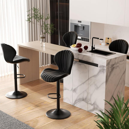 Swivel Bar Stools – High Back, Quick Assembly Set of 2