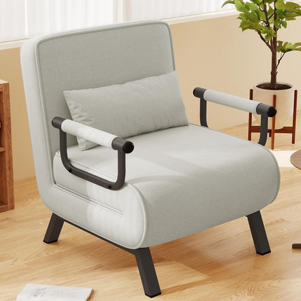 4-in-1 Folding Sofa Bed – Adjustable 150kg Capacity Metal Frame
