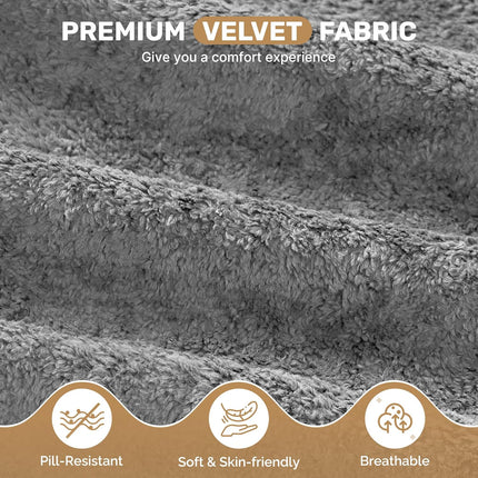 78” Velvet Sofa Bed 2-in-1 Memory Foam No Assembly